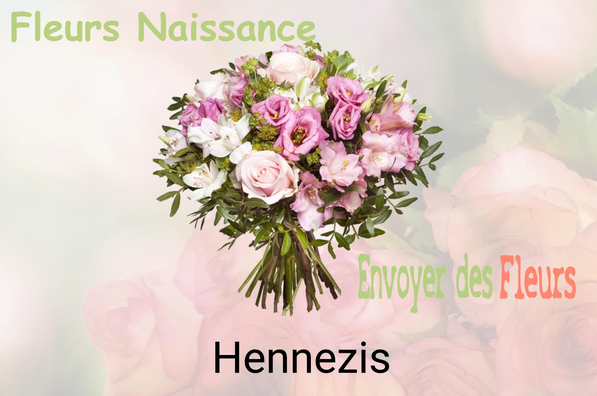 Bouquet de fleurs de naissance livré à Hennezis